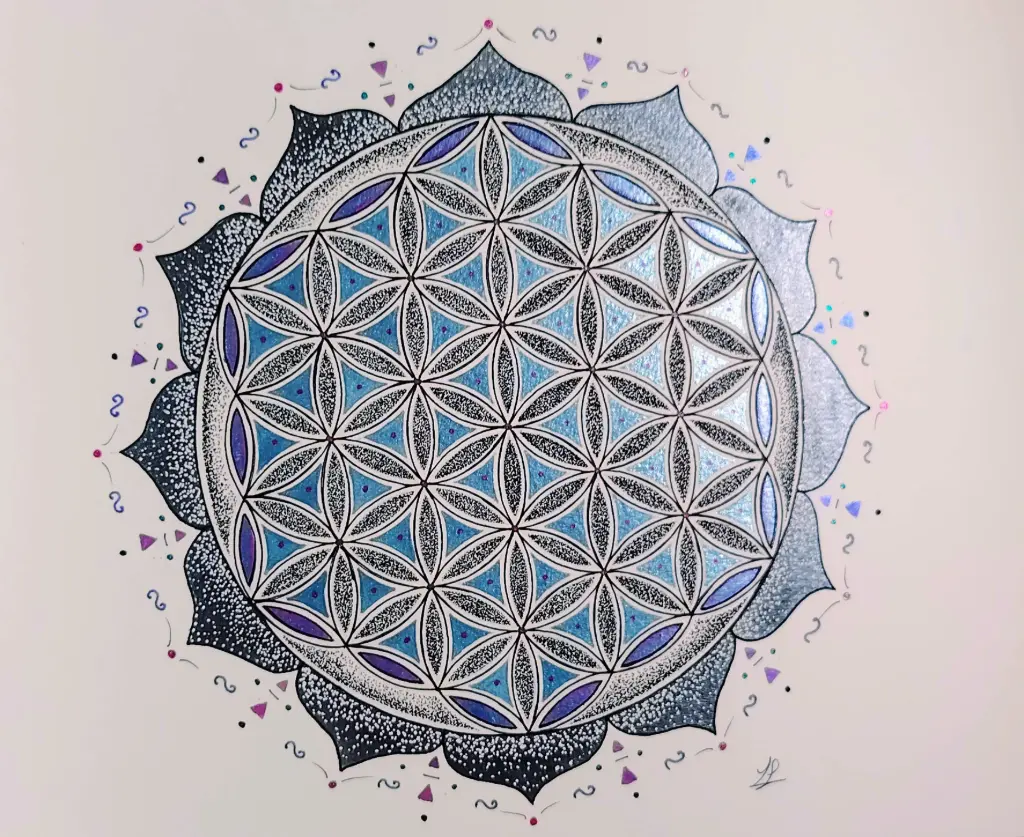 Murmures d’Opale – Fleur de Vie Lumineuse 