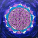 Éclosion Stellaire – Fleur de Vie fluorescente