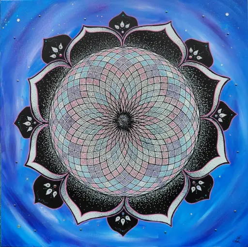 Spirale Céleste – Mandala du Lotus Cosmique
