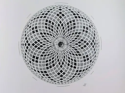 “Vortex Lumineux – Mandala Pointilliste”